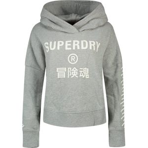 Superdry Code Core Sport Crop Box Capuchon Grijs XL Vrouw