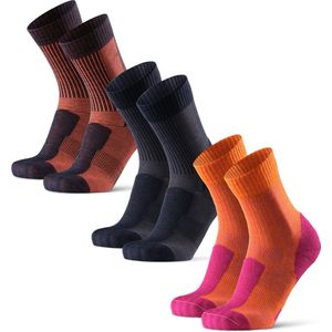 DANISH ENDURANCE Lichte Merino Wol Wandelsokken Dames en Heren Sportsokken - anti blaren - 3 paar - Maat 43-47