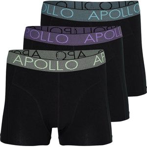 Apollo - Boxershort heren - Zwart - Maat XL - Heren boxershort - Boxershort multipack - Heren boxershort pack - Ondergoed Heren - Boxershort jongens