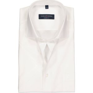 CASA MODA modern fit overhemd - korte mouw - wit - Strijkvriendelijk - Boordmaat: 40