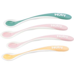 Nuby - Gepatenteerde warmtegevoelige lepels – 4 stuks - Roze - 3+ maanden