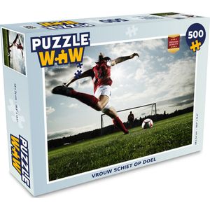 Puzzel Vrouw schiet op doel - Legpuzzel - Puzzel 500 stukjes