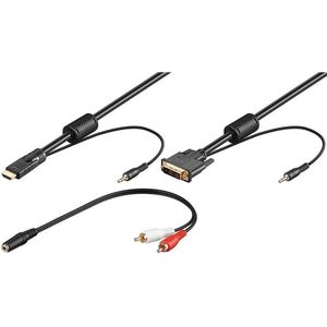 Goobay Premium DVI-D Single Link - HDMI kabel met audio - 2 meter