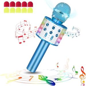 Microfoon Kinderen Speelgoed - Microfoon Kinderen Karaoke - Microfoon Bluetooth Kids - Blauw