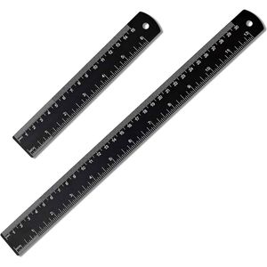 1 meter metrisch roestvrij stalen liniaal 100 cm meetinstrument met gat