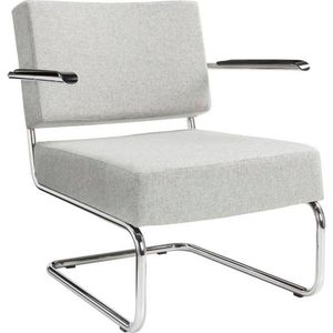 ABC Kantoormeubelen design stoel of fauteuil gestoffeerd met wollen viltstof kleur lichtgrijs