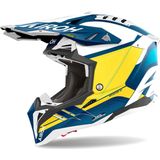 Airoh Helm Aviator 3 AMS² Saber mat blauw wit geel L