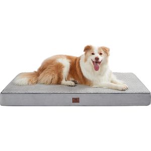 Orthopedisch hondenbed 75 x 50 x 6 cm - Hondenmat voor kleine honden - Wollige hondenmatras - Afneembare waterdichte hoes dog bed pouch