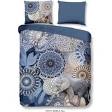 HIP Bjirke - Flanel - Dekbedovertrek - Eenpersoons - 140x200/220 cm - Blauw