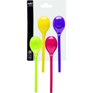 Zak!Designs Happy Spoon Dessertlepel - Mini - 20 cm - Flora - Set van 4 stuks