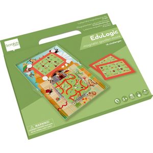 Scratch EduLogic Box: GARDEN MAZE 25.5x23x2cm (gesloten), 25.5x38x2cm (open), magnetisch, met 20 uitdagingen en 2 niveaus, 5+