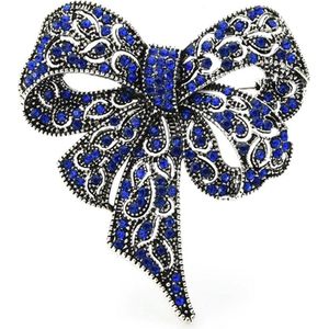 Broche 023 Strik blauw