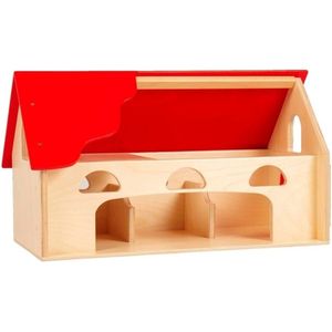 Van Dijk Toys houten speelgoed Boerderij - naturel rood (Kinderopvang kwaliteit)