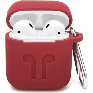 Airpods Case Hoesje voor Apple Airpods 1 en 2 Soft Case van SEOS Shop ® - Rood