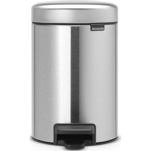 Brabantia NewIcon Prullenbak - 3 liter - Matt Steel