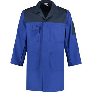 EM Workwear Stofjas 2-kleurig 100% katoen korenblauw / navy - Maat L / 52-54