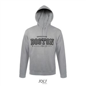 Hoodie 3-200 Boston Massachusetts - Lgrijs, L