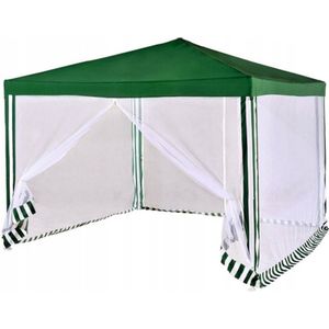 Paviljoen 3X3 G1015 GROEN MET GAAS