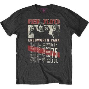 Pink Floyd - Knebworth '75 Heren T-shirt - Eco - L - Zwart