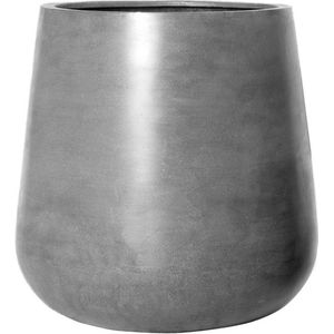 Era bloempot donker grijs 46cm hoog | Grote bloempot donkergrijs beton kleur | Hoge bloempot plantenbak vaas vazen