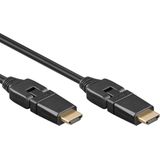 HDMI 2.0 Kabel - 4K 60Hz - Volledig draaibaar - Verguld - 2 meter - Zwart