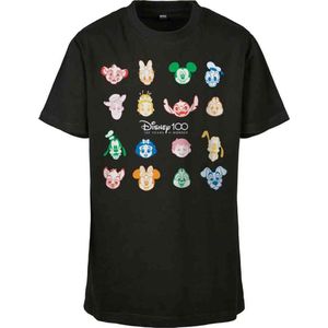 Mister Tee Mickey Mouse - Disney 100 Faces Kinder T-shirt - Kids 146/152 - Zwart