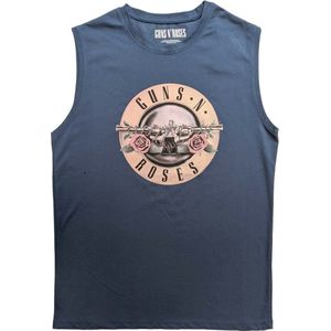 Guns N' Roses - Classic Logo Tanktop - L - Blauw