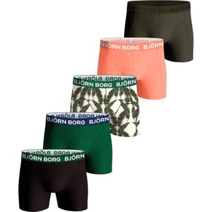 Björn Borg cotton stretch 5P boxers basic leaf print multi - M