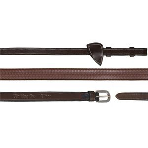 Dy on 5/8 Rubber Reins - Working - Brown - Maat Full