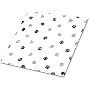 Tulup PVC Tegels - Hondenpoten Vinyl Tegels - 30 cm x 30 cm - Grijs Vloer Tegels PVC - Verpakking van 9 stuks - Vinyl Vloer Tegels - Abstract Plaktegels - Zelfklevende PVC Tegels - Plaktegels keuken en Badkamer