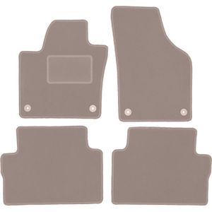 Beige veloursmatten voor: Seat Alhambra II minivan (2010-2018)