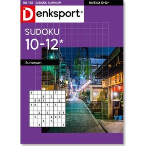 Denksport Puzzelboek Sudoku 10-12* summum, editie 158