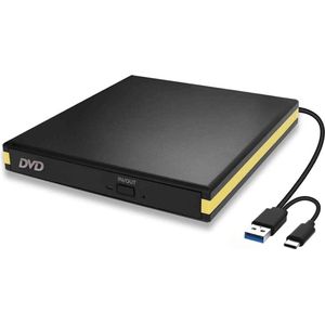 USB 3.0 Externe DVD Drive Draagbaar Cd-Brander Cd-Speler Cd-Lezer voor Laptop Desktop met Mac OS Windows 10 8 7 XP Vista