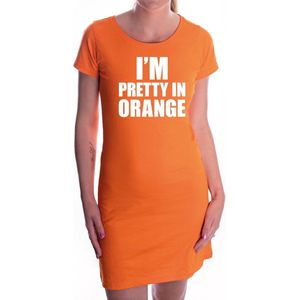 I'm pretty in orange jurkje oranje dames - EK / WK / Konginsdag / Oranje kleding XL