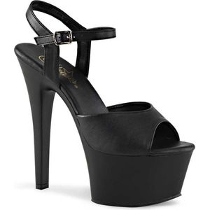 Pleaser - ASPIRE-609 Sandaal met enkelband, Paaldans schoenen - Paaldans schoenen - 41 Shoes - Zwart