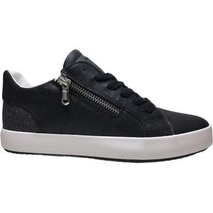 Geox Blomiee A dames rits/veter sneaker zwart / glitter antracite mt 35