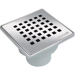 Creavit FD256A Vloerput Onderuitlaat -  PVC - Inox Rooster