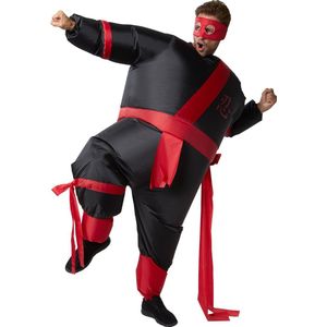 dressforfun - Opblaasbaar kostuum ninja - verkleedkleding kostuum halloween verkleden feestkleding carnavalskleding carnaval feestkledij partykleding - 302353