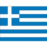 10x Binnen en buiten stickers Griekenland 10 cm - Griekse stickers - Supporter feestartikelen - Landen decoratie en versieringen