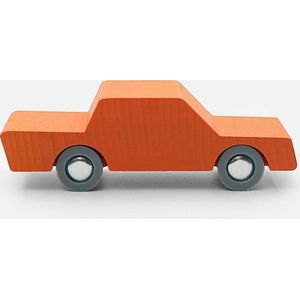 Waytoplay heen&weer houten auto - oranje (oranje gekleurd hout)