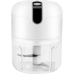 Mini Keukenmachine USB Oplaadbaar - Multifunctioneel: Hakken, Roeren, Malen - Geschikt voor Babyvoeding - Draagbaar 250ml - Wit