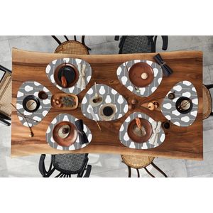 Placemat organisch - Placemats organic - Onderleggers - Lampen - Patronen - Retro - 8 stuks