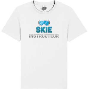 Ski Instructeur - Grappige Apres Ski Wintersport Kleding - Mannen / Vrouwen / Unisex - Foute Ski en Snowboard Vakantie Outfit Cadeau - Unisex T-Shirt - Wit - Maat S