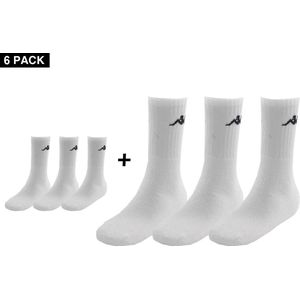 Kappa - Trisper Tennis Sock 6 pack - 6-Pack Sokken - 39 - 42 - Wit