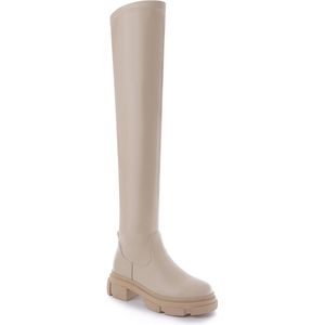 SmileFavorites® Dames Laarzen - Beige - Imitatieleer - Maat 40