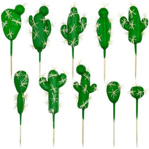 Faux Cactus Decoratie - Kunstmatige Cactus en Vetplanten - 10 stks - Groen - Kunststof