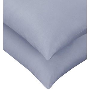 SweetSleeping Kussenslopen Set van 2x stuks - 60 x 70cm - Grijs - 100% Katoen - Antiallergisch - Ademend - Kussensloop