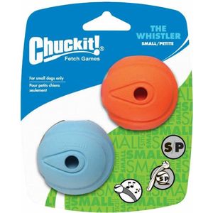 Chuckit! The Whistler - Hondenspeelgoed - Hondenbal - Duurzaam rubber - Small - Ø5 cm - 2 Stuks