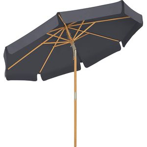 MIRA Home - Parasol - Tuinparasol - Zwart - Metaal - 300cm