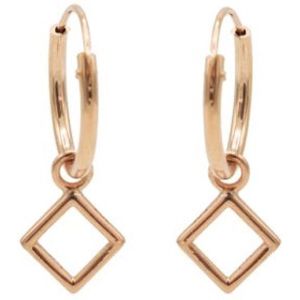 Karma symbols Oorring open square Rose M2910